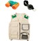 Blue Panda Kid Explorer Vest Kit - 3-Piece Outdoor Exploration Set Includes Cargo Vest, Compass, and Binoculars for Kids' Pretend Play or Nature Safari Halloween Party Dress-Up Costume